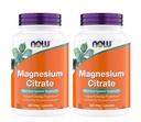 Now Supplements, Magnesium Citrate, Enzyme Function*, Nervous System Support*, Critical for Enzyme Function*, Gluten Free, Vegan, Kosher, Non-GMO 360 Vegetarian Capsules (Pack of 2)