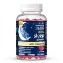Mommy's Bliss Kids Sleep Melatonin Gummies, Non Habit-Forming with No Artificial Colors, Flavors or Gelatin - Age 3 Years+ - Strawberry Flavor - 100 Sleep Gummies