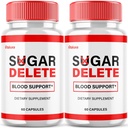 (2 Pack) Sugar Delete Capsules - SugarDelete Blood Support Pills Maximum Strength Japan Supplement Advanced Formula Premium All Natural Vitamin Blend Overall Health Wellness Reviews (120 Capsules)