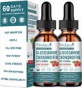 (2 Pack) Glucosamine Chondroitin MSM Liquid Drops - Extra Strength Joint Support Supplement with Elderberry, Boswelia, Bromelain, Hyaluronic Acid - Antioxidant Immune Support for Adults, Men & Women