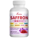 88.5mg Saffron Extract, 20-in-1 Saffron Supplements with Ashwagandha*, Turmeric, Rhodiola, Vitamin D, Magnesium, Supports Mood, Sleep, Energy Immune & Eye Health - 120 Veggie Capsules