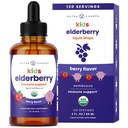 NutraChamps Black Elderberry for Kids Liquid Drops, 10:1 Extract Sambucus Elderberry Syrup for Kids, Sugar-Free European Elderberry Drops Berry Flavor, Immune Support, 4 Month Supply