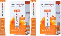 LIFEAID IMMUNITYAID GO! Zero Sugar Immunity + Hydration Packet, Vitamin C, Echinacea, Zinc, Astragalus Root, Keto-Friendly, Vegan & Gluten-Free, 5 Calories, Naturally Sweetened, No (Pack of 2)