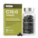 C15:0 Pentadecanoic Acid Supplement Softgels with Urolithin A, CoQ10 (as Ubiquinol), Astaxanthin for Cellular Energy, 90 Softgels, 45 Servings