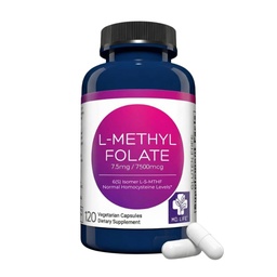MD. Life L-Methylfolate 7.5 mg, Professional Grade, 90 Capsules, 5-MTHF