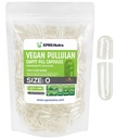 XPRS Nutra Size 0 Pullulan Empty Capsules - 100 Count Clean Label Plant Clear Empty Vegan Capsules - Premium Vegetarian Pills - Do-It-Yourself Vegetable Caps Filling