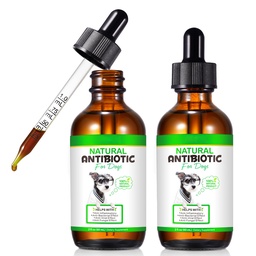 2 Pack Antibiotics for Dogs, Natural Antibiotics for Dogs, Dog Antibiotics, Dog Multivitamin for Pets, Dog Supplies Antibiotics, Natural Dog Antibiotics Supports Dog Allergy and Itch Relief