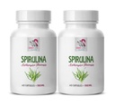 chlorella spirulina tablets - immune support supplement - SPIRUILINA 500MG - energy bits spirulina chlorella tablets - spirulina pills - spirulina and chlorella powder organic - spirulina - 2 bottles