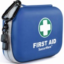SuccorWare 150 Pieces Mini First Aid Kit - Small Medical Kit with Hard Shell - Emergency First Aid Kit for Car, Travel, Home, Outdoor, Office, Camping, Hiking (Black)
