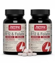 Jarrow Formulas Methyl B-12 & Methyl Folate, Bioactive Vitamin B9 and Vitamin B12 Supplement, Healthy Brain Function & Metabolism, 60 Chewable Tablets, 60 Servings (Pack of 2)