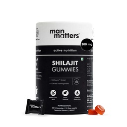 Man Matters Pure Shilajit/Shilajeet Gummies with Lab-Tested Fulvic Acid & KSM 66 Ashwagandha | Boosts Fitness, Improves Energy Levels & Helps Manage Stress | Pack of 30