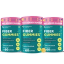 Carbamide Forte Fiber Gummies | Daily Fiber Supplement Gummies Supports Healthy Digestion & Supports Blood Sugar Management | Prebiotic Dietary Fiber Supplement | 60 Veg Apple Flavoured Gummies
