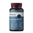 Miduty Ashwagandha 3X Supplement 500 mg Serving - KSM 66 Ashwagandha - Triple Strength Formula - For Mood Stability,Focus, Strength and Stress - 60 Veg Capsules