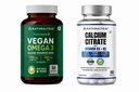 Naturaltein Vegan Omega-3 & Calcium Wellness Duo | Plant-Based Bone Support