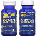 NATURAL STACKS Serotonin Brain Food + Dopamine Brain Food Bundle - Supports a Positive Mood & Mental Drive* - 120 Total Capsules