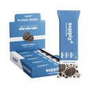 SUPPLY6 Protein Wafer Bars | Cookie & Cream Flavor | Pack of 10 | Multigrain Crunchy Wafer | Vegetarian | 10g Protein | 3g Fiber | No Added Sugar | Pea Protein Based | 400 G