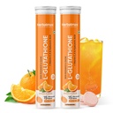 Herbal Max Glutathione Effervescent Tablets – 30N Packed with Vitamin C, Hyaluronic Acid & Biotin to Support Healthy Hair, Skin & Nails for a Natural Glow & Boost Hydration (Pack of 2, Orange)