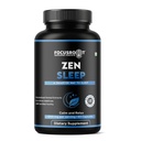 Zen Sleep – Natural Sleep Support Supplement | With Valerian, Ashwagandha, Lemon Balm, Passion Flower & Chamomile | L-Theanine & Magnesium | 60 Veg Capsules | Non-Habit Forming | GMP | 3rd Party Tested
