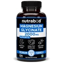Nutrabud Magnesium Glycinate Tablets - 2000mg per Serving | High Absorption Chelated form for Muscle Recovery, Sleep & Nerve Health - 60 Veg Tablets
