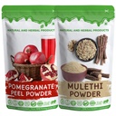 Mulethi Powder + Pomegranate Juice Powder + Mulethi Powder For Face + Mulethi Ka Powder + Mulethi Stick Powder + Liquorice Powder + Eating | Drinking | Juice | Edible | Food Grade | Weight Loss Skin