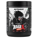 Nutrabay RageX Pre Workout Supplement Powder - 360g, Orange | 200mg Caffeine, 4g Beta Alanine, 6g L-Citrulline, 600mg L-Arginine, & Black Pepper | Muscle Pump & Performance