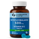 Carbamide Forte Vitamin B12 Tablets | Methylcobalamin 500mcg - Active Form of Methylcobalamin B12 Vitamin Tablets For Men & Women - 90 Tablets