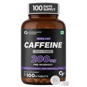 Carbamide Forte Caffeine Tablets | Pre Workout For Men & Women | 200mg Caffeine Pills | Gym Supplement for Men and Women | 100 Veg Tablets For Pre Workout