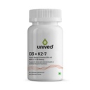 Unived D3+K2 (MK-7) | Vitamin D3 & Vitamin K2-7 (MenaquinGold) | Immunity, Heart, Muscle, & Bone Health | Plant-Based & Natural | 90 Vegan Capsules