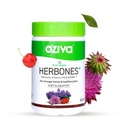 OZiva Plant Based HerBones|Healthy Bones Supplement for Better Bone Health & Bone Strength & Density|With Acerola Cherry & Ashoka for Healthy Bones for Women,Certified Vegan,60 capsules,70 grams