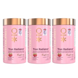 Nutriburst True Radiance Gummies for Collagen Improvement | Raspberry Collagen Gummies with Orange Peel | Acerola Cherry & Sea Buckthorn, No Added Sugar | Enhance Elasticity & Healthy Skin| (60 Gummy)