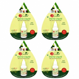 So Sweet Stevia Liquid Sugar Free Natural Zero Calorie Sweetener (Pack of 4, 1600 Drops - 400 Drops Each)
