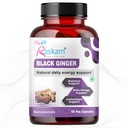 Black Ginger Capsules, 60 Veg Capsules Each, Improves Circulation, Boosts Energy with Powerful Antioxidants (Pack of 1)
