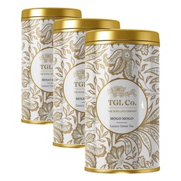 TGL Co.Mogo Mogo Green Tea Infusion (50G Tin Can)|Rich in Anti Oxidant | Refreshing | No Artificial flavor | Improve Digestion (Pack of 3)