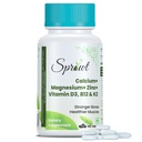 Sprowt Calcium Magnesium Zinc Vitamin D3, B12 & K- Vegetarian Tablets I Supplement for Women and Men, For Bone Health & Joint Support (120 count (Pack of 1))