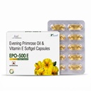 Knoll Healthcare EPO-500E Evening Primrose Oil 500 mg with Vitamin E Softgel Capsules | Supports Women’s Wellness, Skin Health & Antioxidant Support | Dietary Supplement (1x10 Capsules)