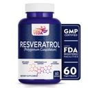 FITNESS VEDA Trans Resveratrol 99.9% Pure 500mg Supplement Slow down Aging | Anti-Inflammatory | Improves Metabolism and Heart health (60 Veg Capsules)