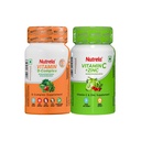 Nutrela Vitamin B-Complex (30 Capsules) and Vitamin C + Zinc (60 Capsules) Combo Pack