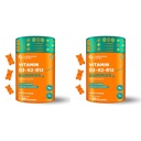 Carbamide Forte Vitamin D3 with Vitamin K2 MK7 & Vitamin B12 Gummies for Men, Women & Kids | Mango Flavoured - 60 Gummies (Pack of 2)
