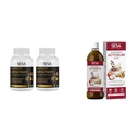 SESA Ayurvedic Hair Vitamins Biotin Tablets DHT Blocker 60 Capsules (Pack of 2) Plant based Gluten | SESA Ayurvedic Activslim Juice - 1L | Helps in Weight Management | Made with Apple Cider Vinegar |