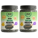 True Rich Organics Basil Seeds Combo Pack 300g Sabja Seeds Tukmaria | Natural Body Coolant | High Fibre & Omega 3 | For Falooda & Weight Management 150g Each