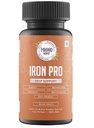 Iron Pro | Ferrous Bisglycinate, Vitamin B12, Folic Acid, Vitamin C & Zinc | Energy, Immunity & Fatigue Support | 60 Tabs