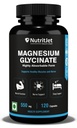 NutritJet Magnesium Glycinate 550mg – 120 Veg Capsules | High Absorption Chelated Magnesium for Sleep, Muscle Cramps, Relaxation & Nerve Health | Gentle on Stomach