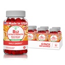 Lunakai USA Made Vitamin B12 Gummies 3000mcg, B12 Vitamins for Energy, Brain & Metabolism Support, Methylcobalamin for Adults, Women & Men, Non-GMO Vegan, 60 Daily Gummy Vitamins, 6 Pack