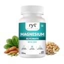 Magnesium Glycinate with Zinc, 350mg, 60 Vegetarian Tablets, Supports Bone, Nerve and Muscle Health
