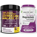 HealthyHey Nutrition Citrulline Malate 200g & Magnesium Glycinate 120 capsules