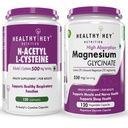 HealthyHey Nutrition N-Acetyl L-Cysteine 120 capsules & Magnesium Glycinate 120 capsules