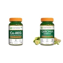 Pure Nutrition Ca-AKG - (500mg) - 30 Veg Capsules | Calcium Alpha-Ketoglutarate Supplements For Ce | Pure Nutrition Garcinia Cambogia (700mg) 60 Veg Capsules For Men & Women with Green Coffee & Seawe