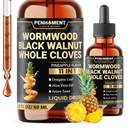 11in1 2100mg Black Walnut Wormwood Cloves Tinture, Oregano & 7 More - Wormwood Liquid Drops -Pineapple Flavor - 2 FL OZ - 60 Days Supply