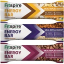 Fitspire Energy Bar Variety Pack 3 x 35g - Quinoa Almond, Mocha Hazelnut and Banana Walnut - Crunchy Granola with Oats, Nuts and Seeds - High Protein and Fiber - Plant-Based Vegan Bar