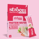 STROOM 10g Strawberry Protein Wafers (10 Bars, 40 Grams Each) |100% Vegetarian, No Added Sugar, No Maida & No Palm Oil | Multigrain Crispy Wafer, High Fibre | Healthy Snack (400 G)